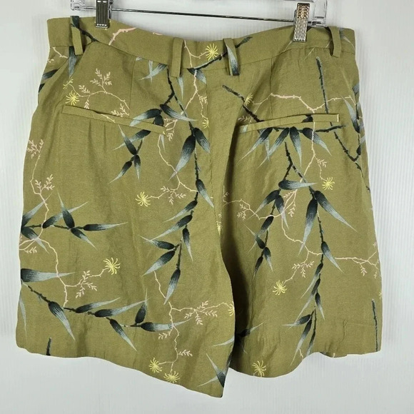 COS PRINTED TAILORED A-LINE  SHORTS KHAKI SIZE 14 - Picture 4 of 12